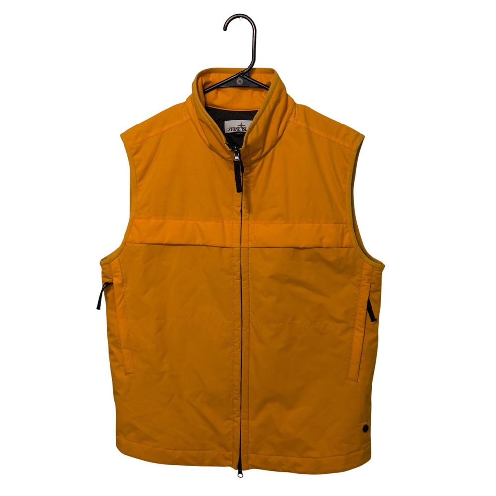 Stone Island Soft Shell-R Vest Mens Medium Yellow PrimaLoft Insulated Gilet Tech